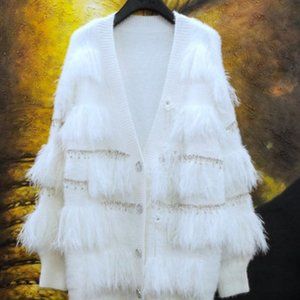 New fringe diamond top is loose and thin